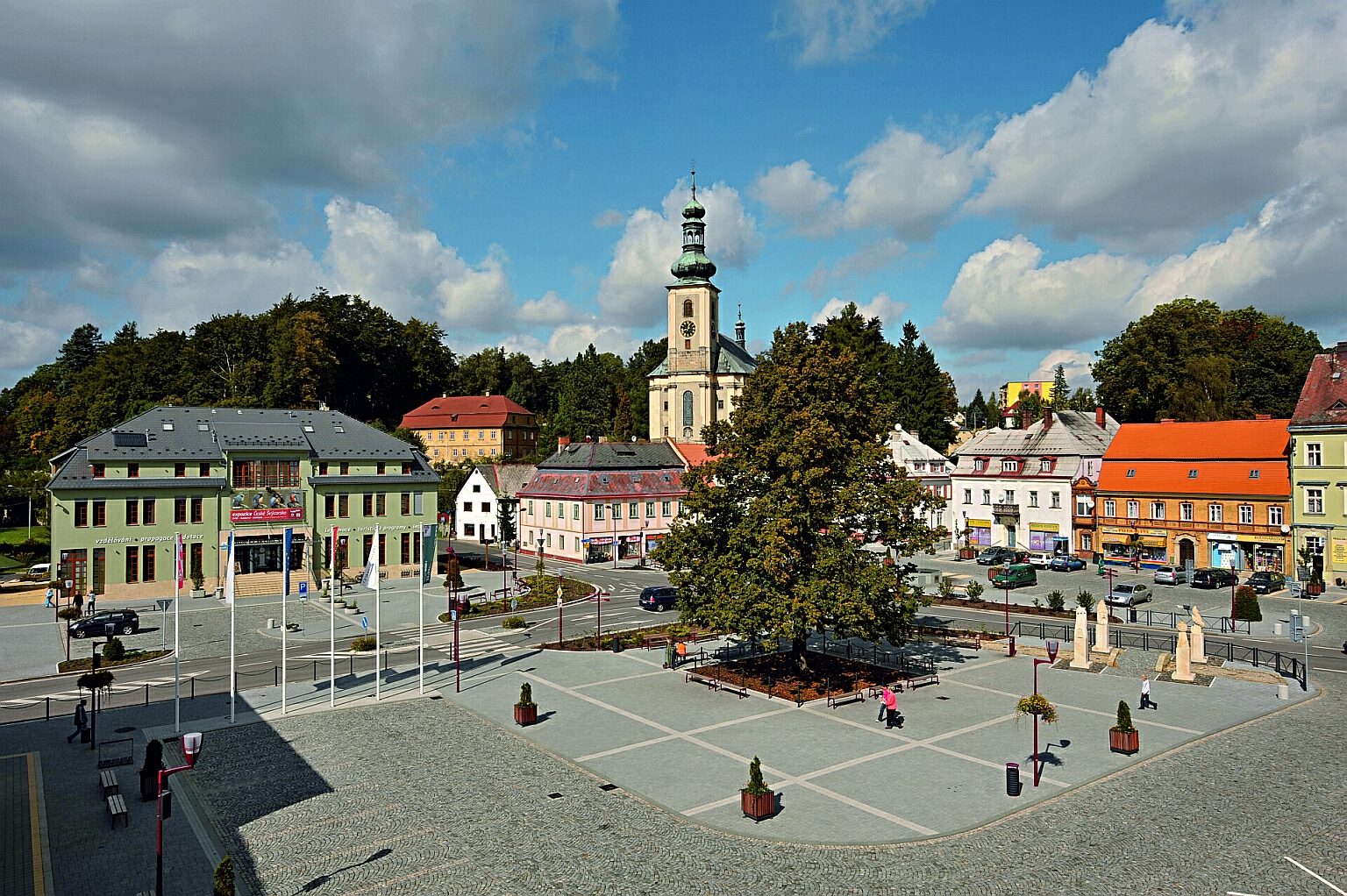 Krásná Lípa, Marktplatz (Foto J. Stejskal)