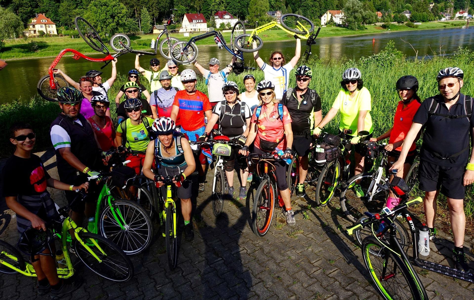 Downhill scooter ride from the top of Sneznik mountain 