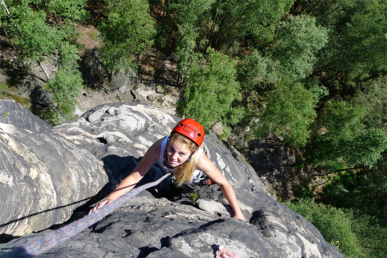 Climbing with a guide