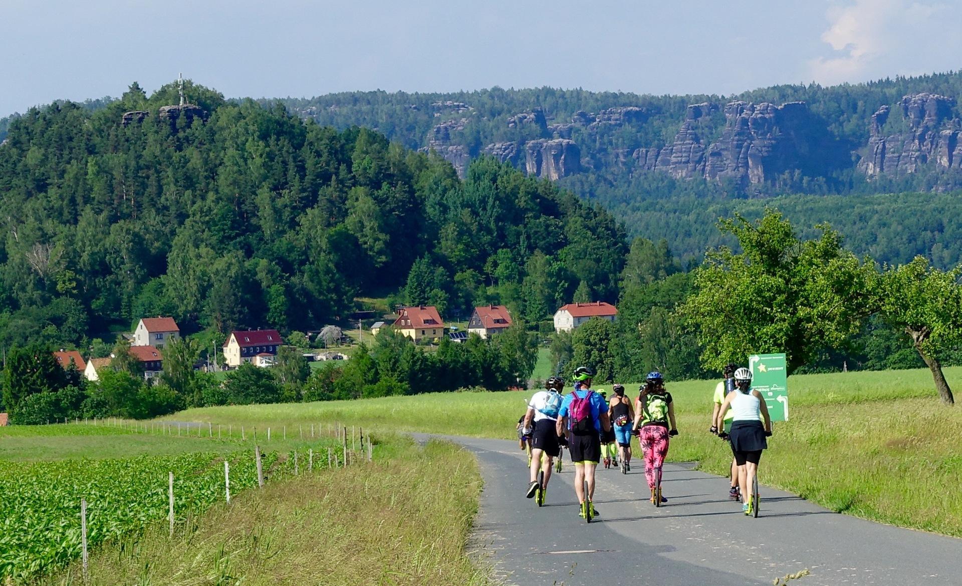 Tretroller Downhill-Fahrt