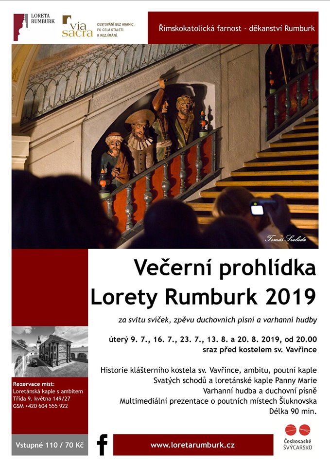 Večerní prohlídky Lorety Rumburk – léto 2019