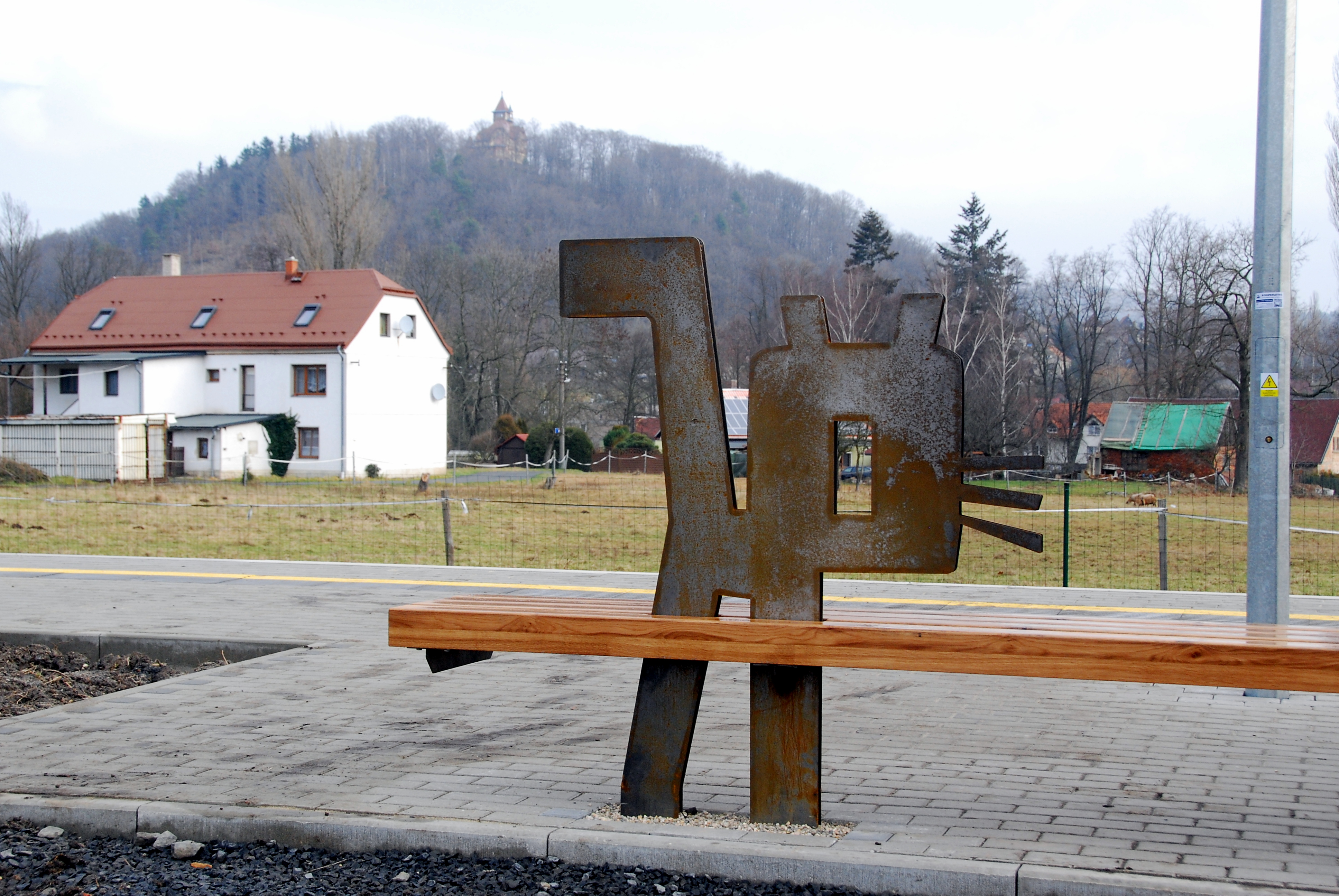 Železniční zastávka pivovar Kocour (foto: Ivo Šafus)