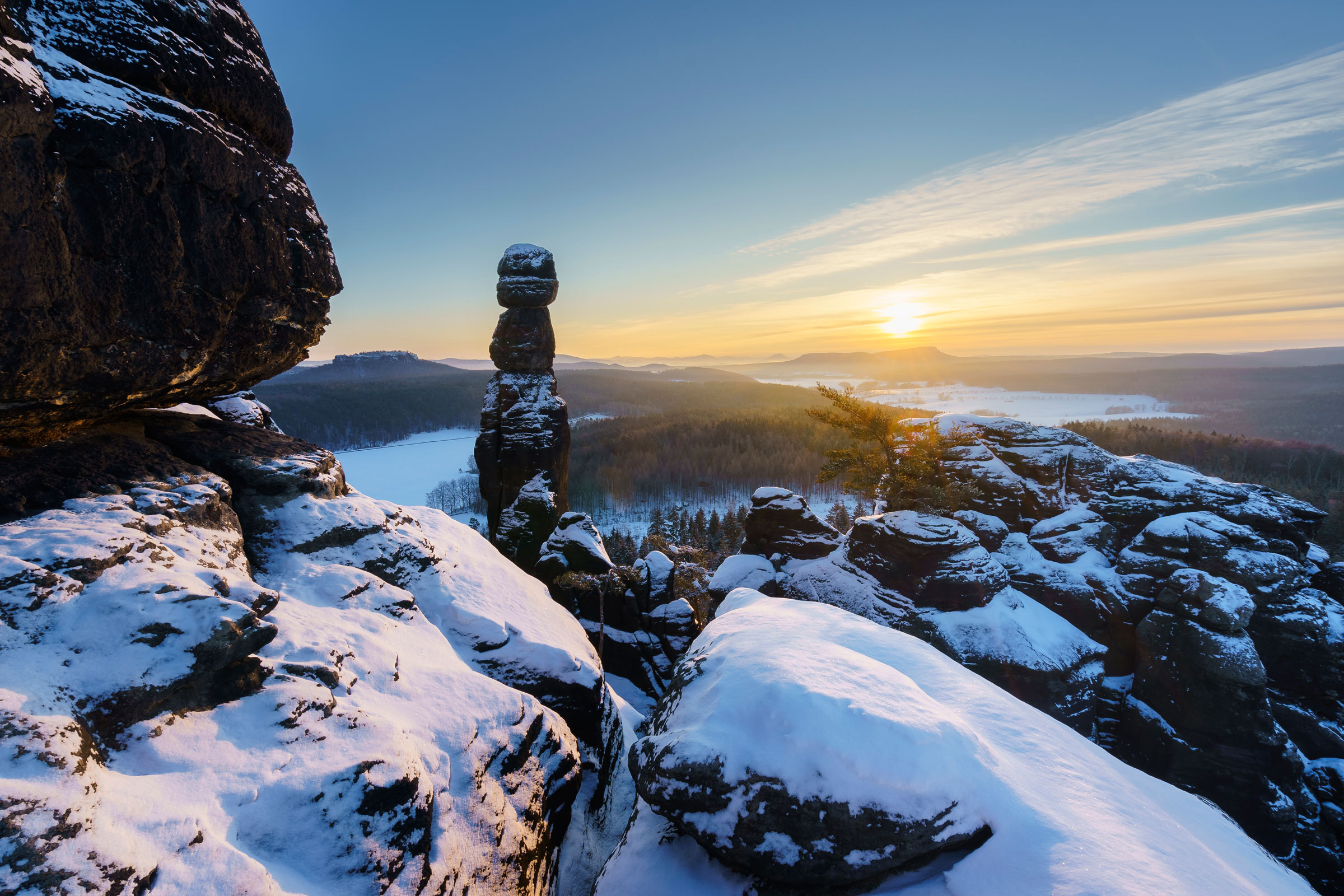 Pfaffenstein Sonnenaufgang an der Barbarine - Philipp Zieger