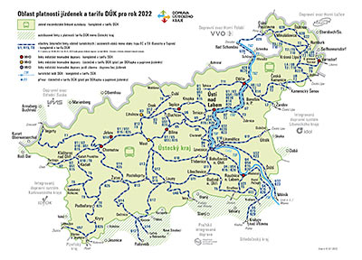 Tarifní mapa destinace České Švýcarsko