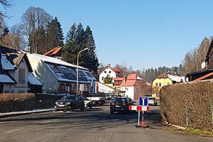 Uzavírka silnice Hřensko - Mezní Louka