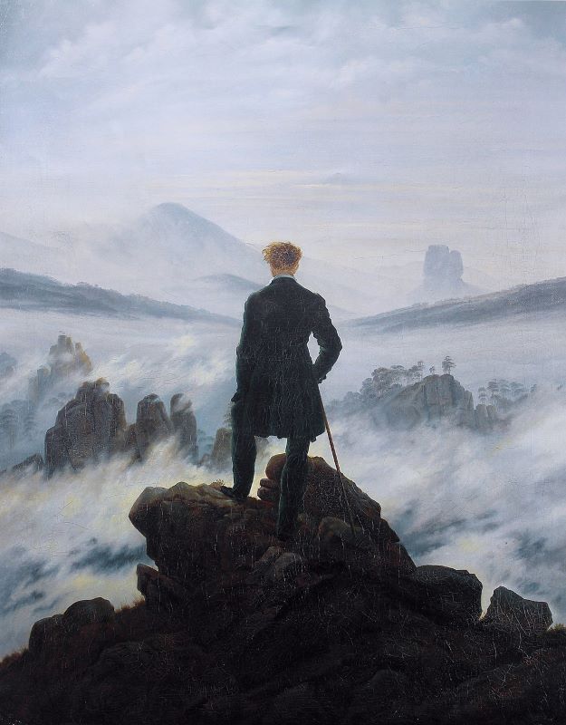 Caspar David Friedrich - Poutník nad mořem mlhy