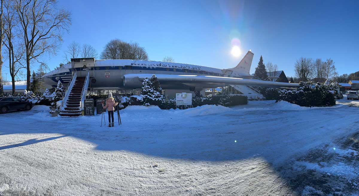 Hřebenovka Českým Švýcarskem na běžkách s dětma Air Restaurant Petrovice