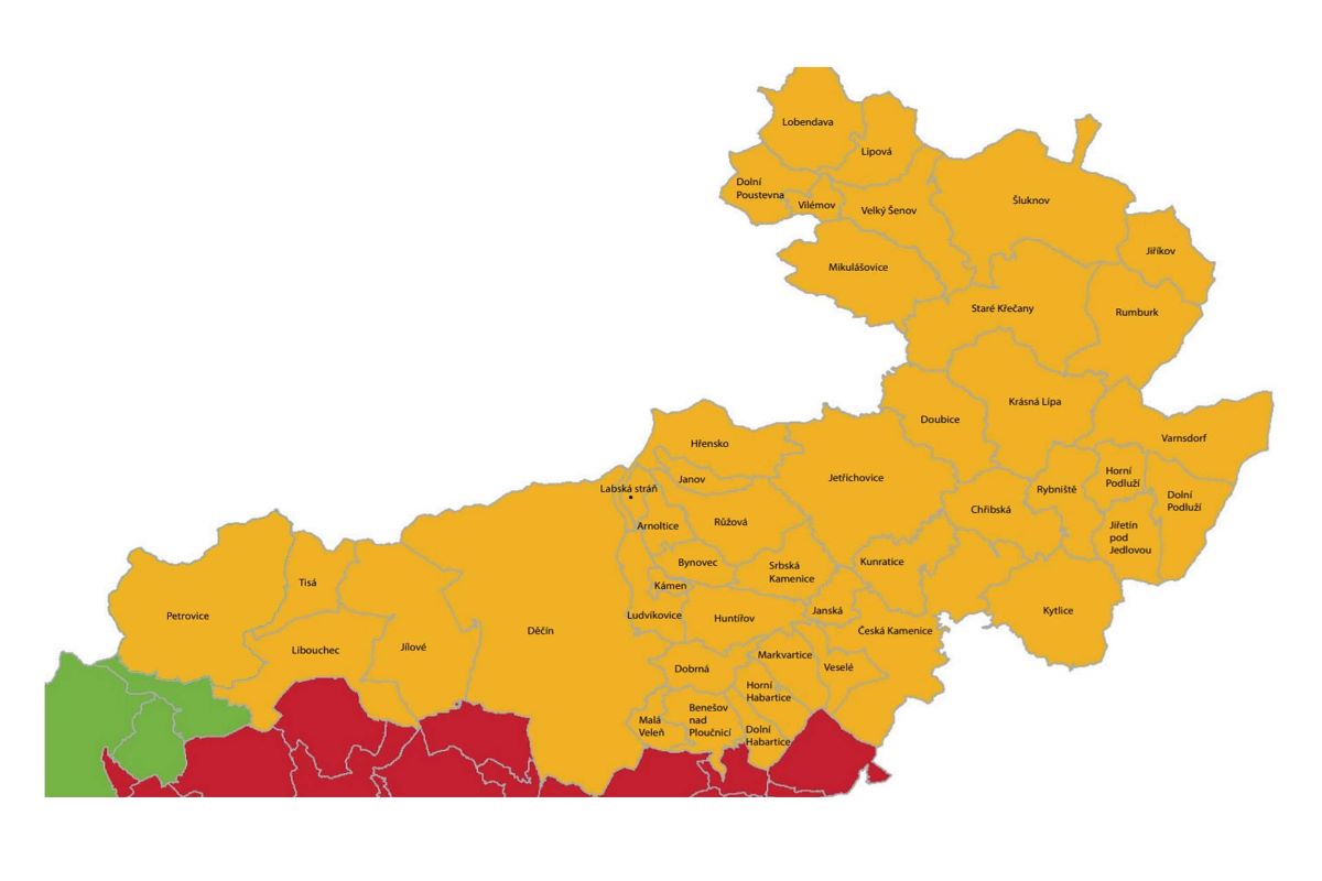 Mapka destinace ČŠ