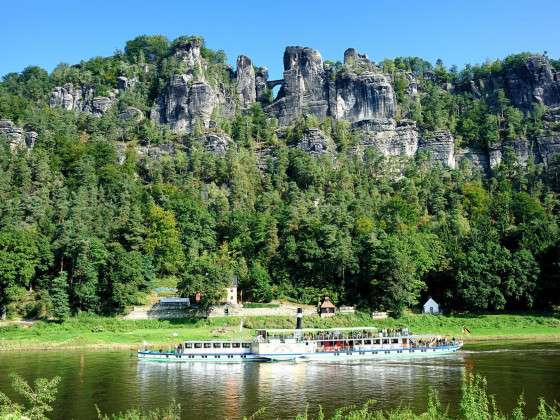 Raddampfer unterhalb der Bastei - Foto J. Laštůvka