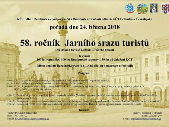 Rumburk - sraz turistů českolipska 2018