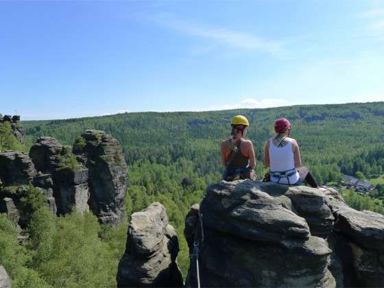 Climbing with a guide