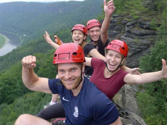 Climbing with a guide