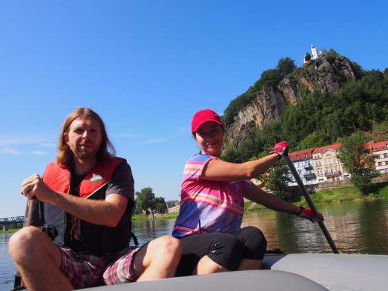 Boat tour on the Elbe river combined with a cycling 