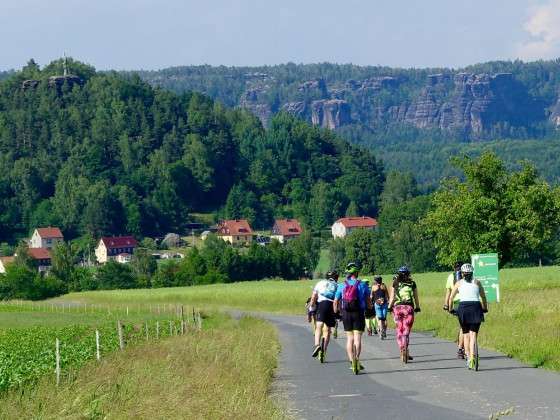 Tretroller Downhill-Fahrt