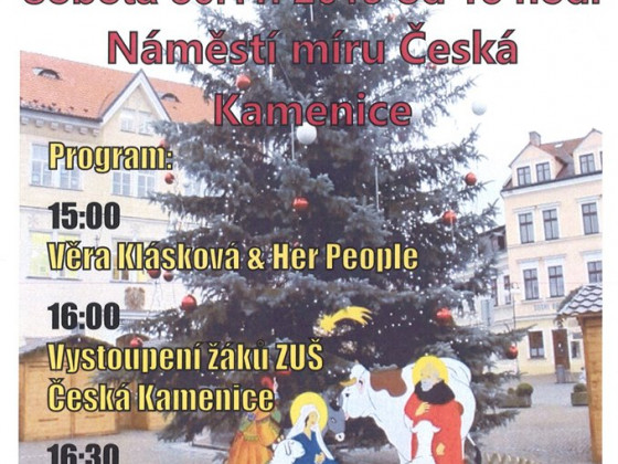 Česká Kamenice - rozsvícení vánočního stromu