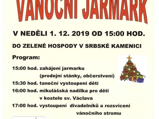 Srbská Kamenice - rozsvícení vánočního stromu