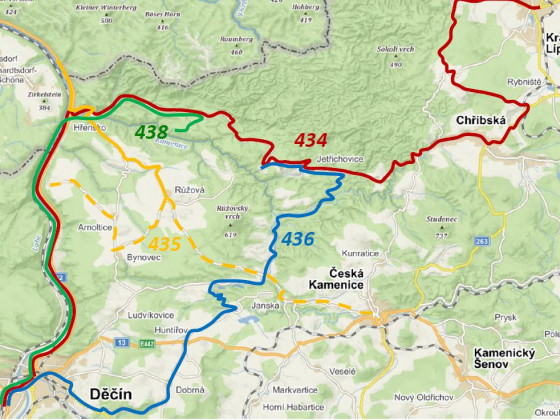 Trasy linek v sezóně 2020