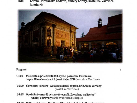Rumburk - 313. výročí posvěcení loretánské kaple