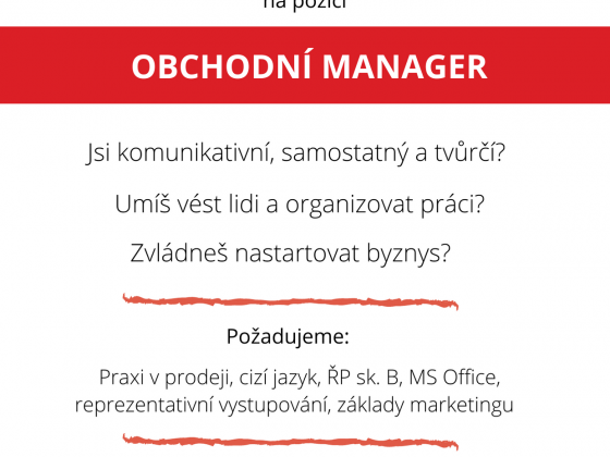 Výběrové řízení - obchodní manažer