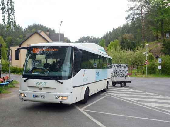 Slavnostní příjezd linky 469 do Jetřichovic 16. května 2020 (foto: Ivo Šafus)