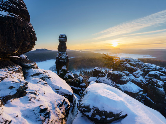 Pfaffenstein Sonnenaufgang an der Barbarine - Philipp Zieger