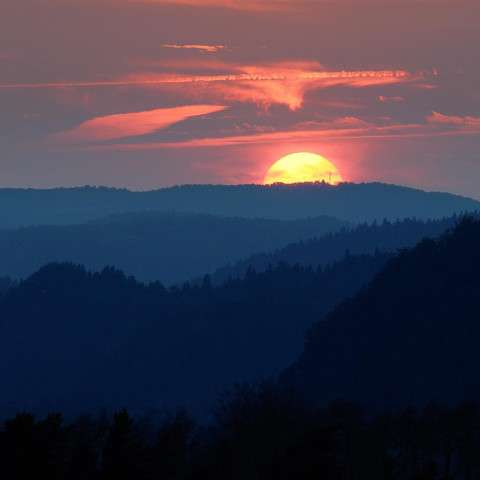 Sonnenuntergang am Großen Winterberg - J. Laštůvka