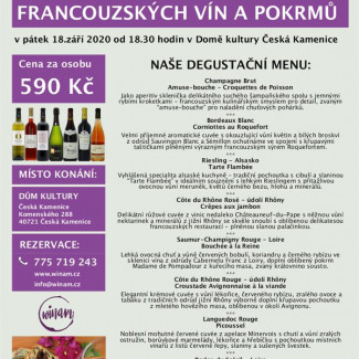 Česká Kamenice - Kulinářská degustace francouzských vín a pokrmů