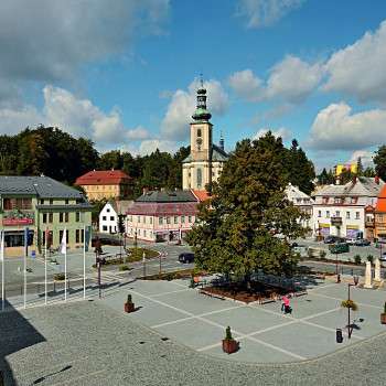 Krásná Lípa, Marktplatz (Foto J. Stejskal)