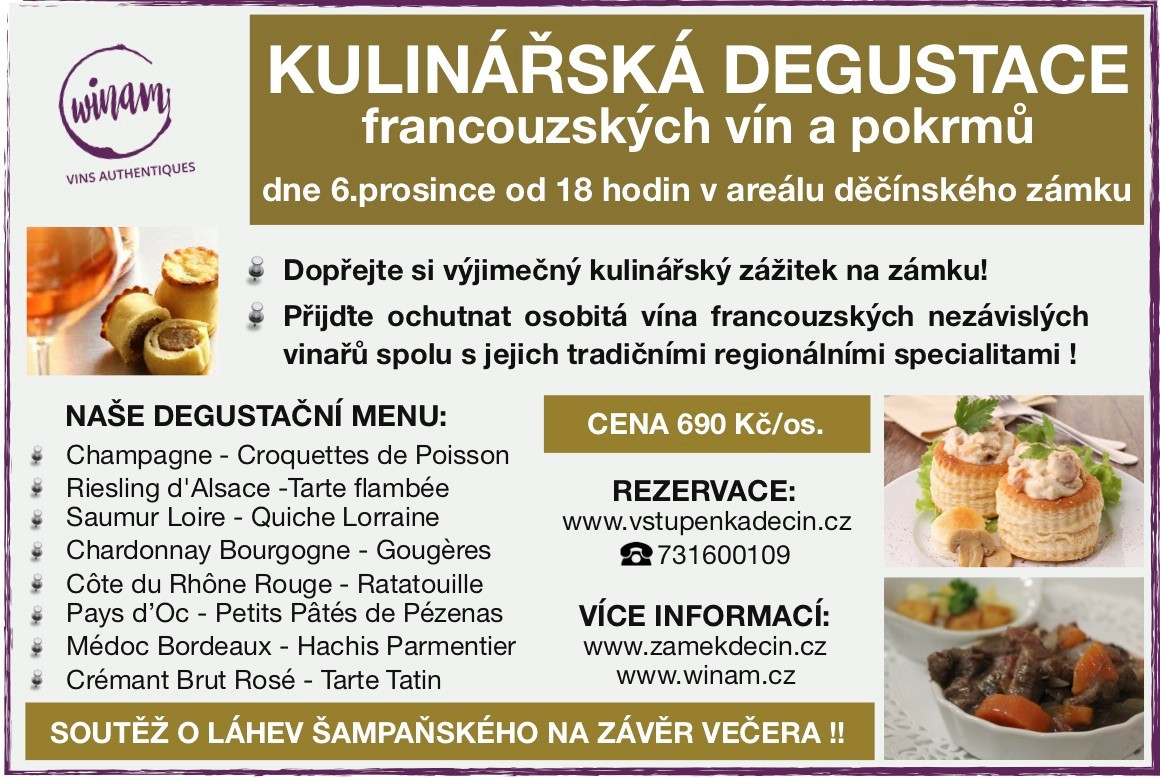 Zámek Děčín - advent 2019 - degustace