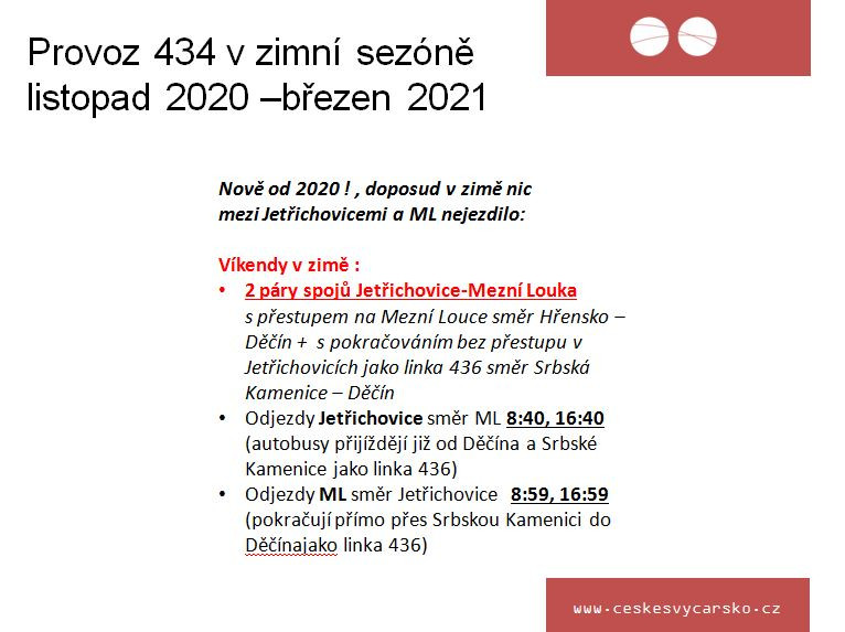 Sezónní linky - bus - 434