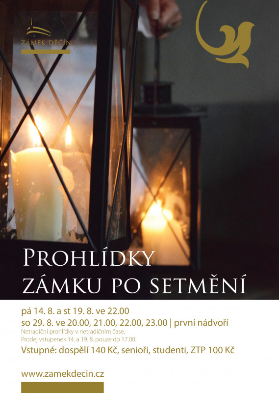 Zámek Děčín - Prohlídky zámku po setmění