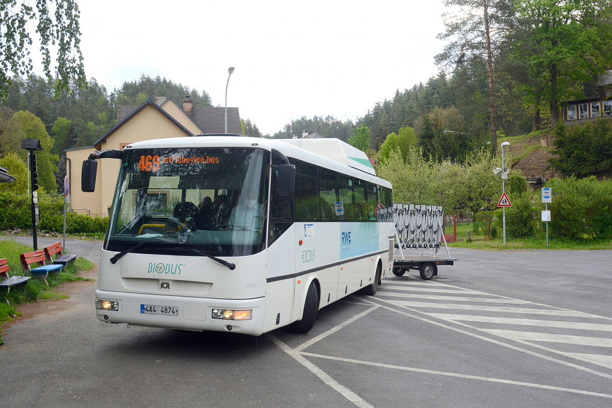 Slavnostní příjezd linky 469 do Jetřichovic 16. května 2020 (foto: Ivo Šafus)