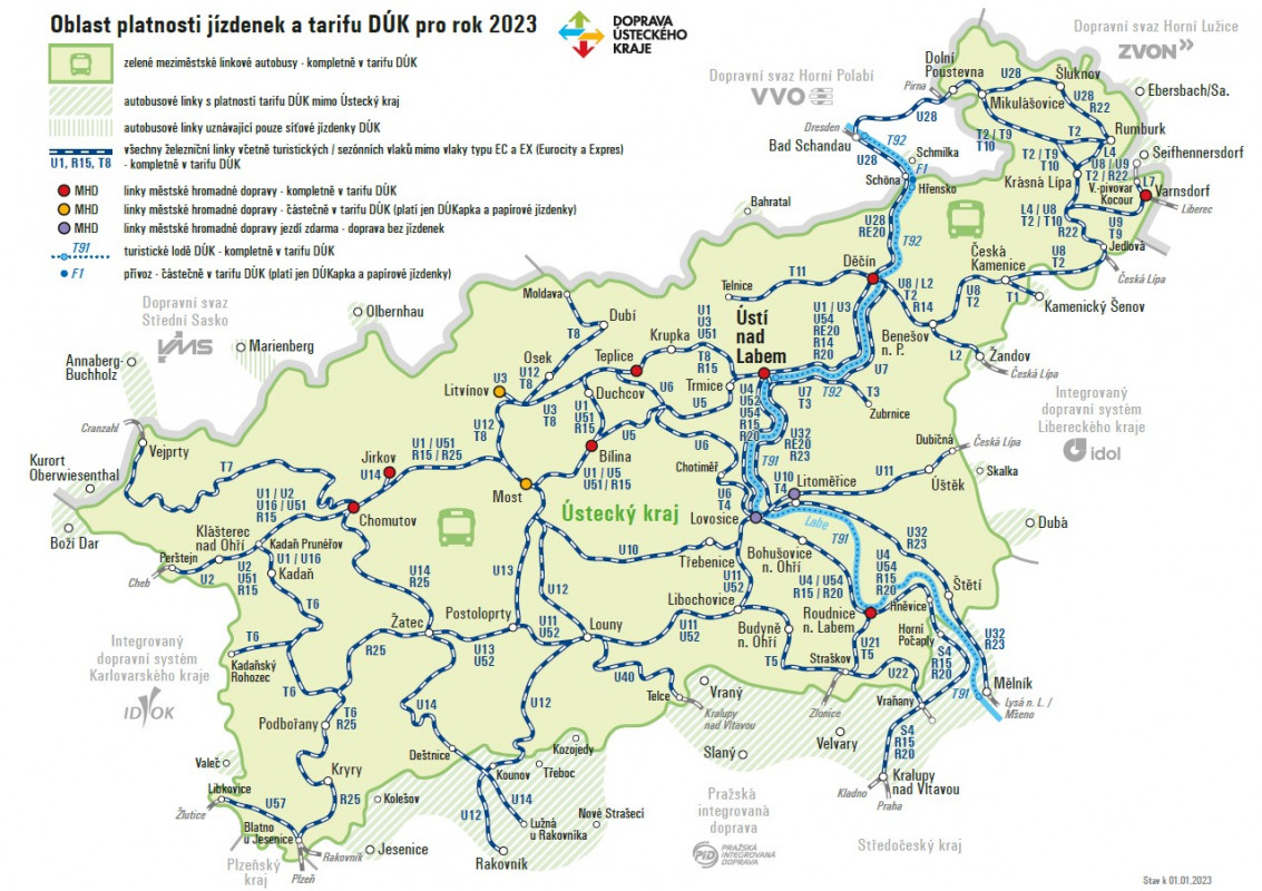 Mapa dopravy DÚK