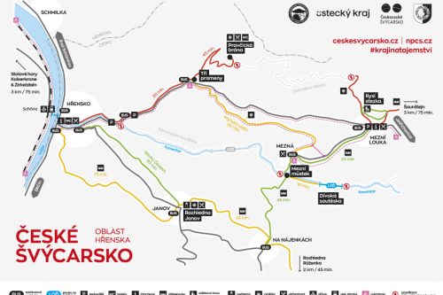 Mapa Hřensko