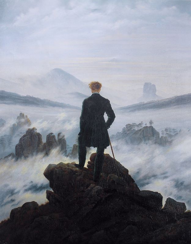 Caspar David Friedrich - Poutník nad mořem mlhy