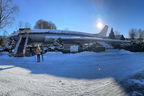 Hřebenovka Českým Švýcarskem na běžkách s dětma Air Restaurant Petrovice