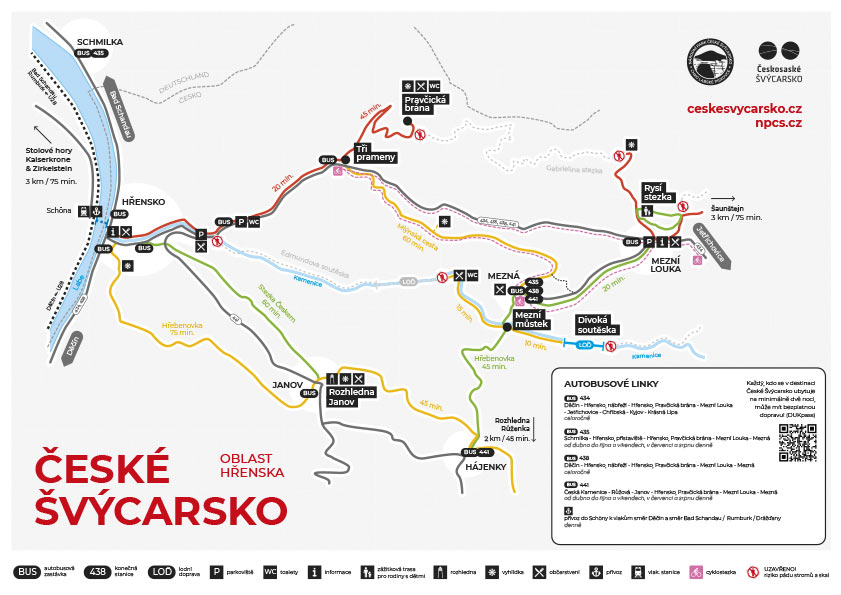 Hřensko mapa 2024